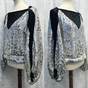 VTG 80’s Concetta Rafanello for St Martin 1985 Sequined Disco Top